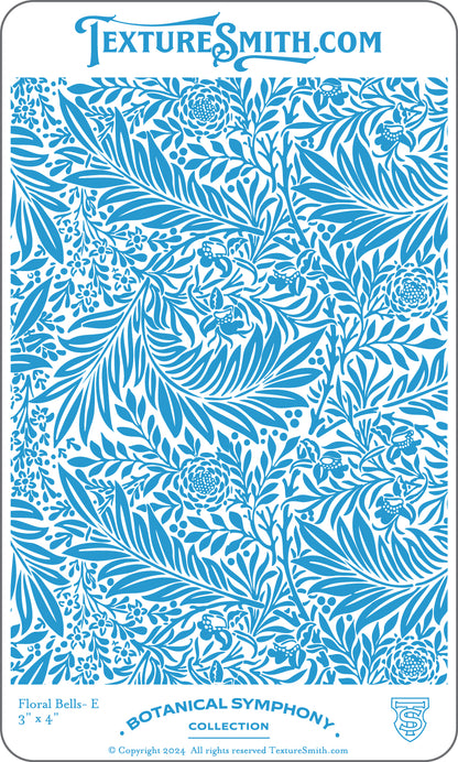 graphic TextureSmith Texture Mat - Botanical Symphony Collection - Floral Bells