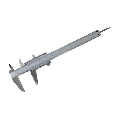 Precision Sliding Gauge

Use to measure extremely accurately up to 190mm (6-1/2").

This excellent quality metal vernier caliper has finely honed jaws for exacting inside, outside and depth measurements. Features inch and metric calibration, with accuracy to 1/20 mm and 1/128".

Made in the USA