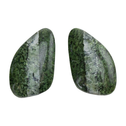 Chrysotile in Serpentine - Freeform Cabochon Matched Pair 26mm x 15mm
