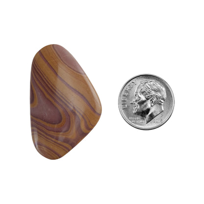 Rainbow Hickoryite - Freeform Cabochon 35mm x 22mm - Pkg/1 with dime