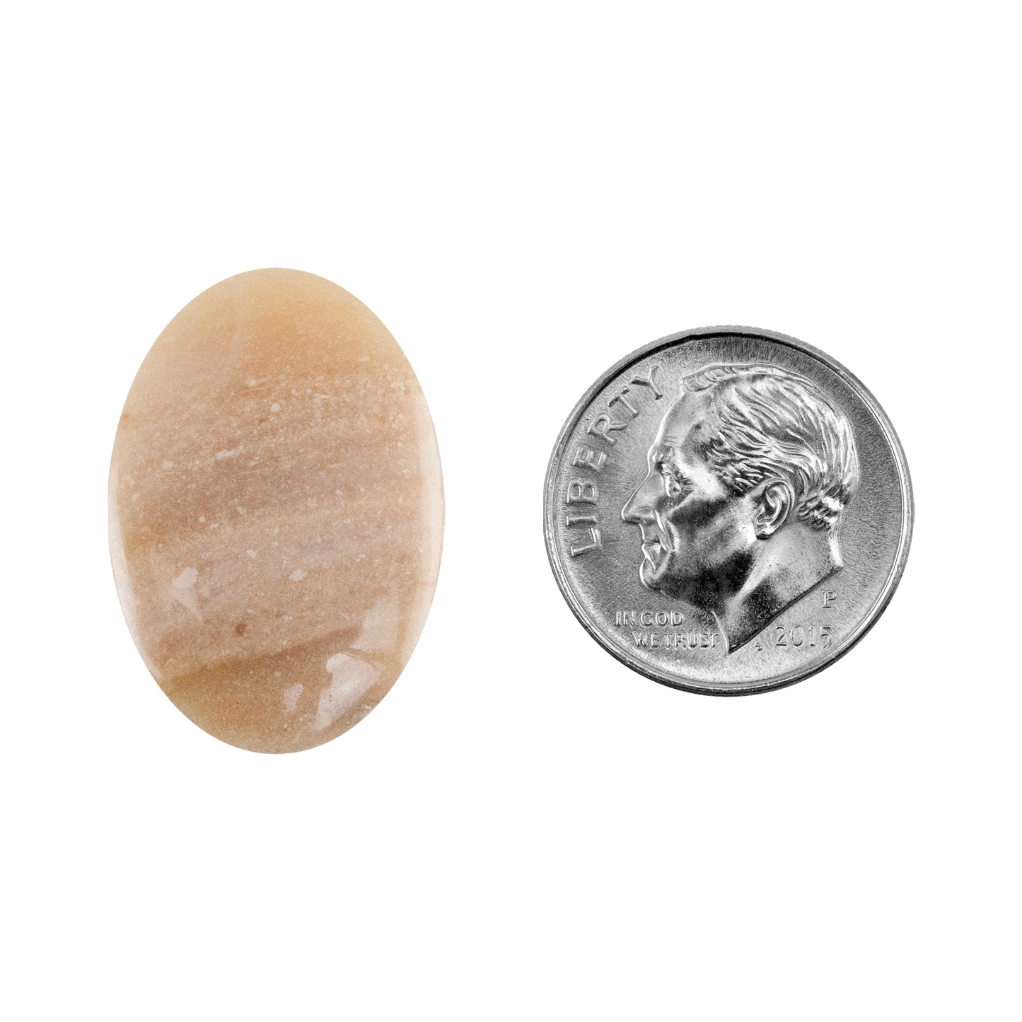 Silica Opalwood - Oval Cabochon 23mm x 16mm - Pkg/1 with dime