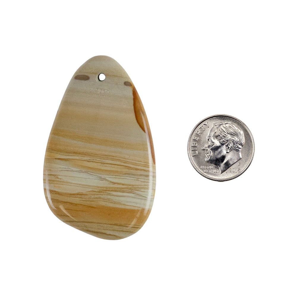 Cripple Creek Jasper Gemstone - Freeform Pendant 55mm x 31mm Pkg/1