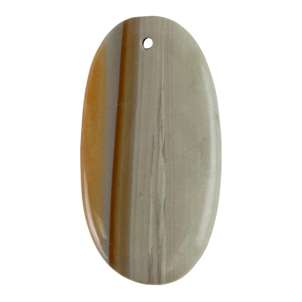 Cripple Creek Jasper Gemstone - Oval Pendant 56mm x 30mm Pkg/1