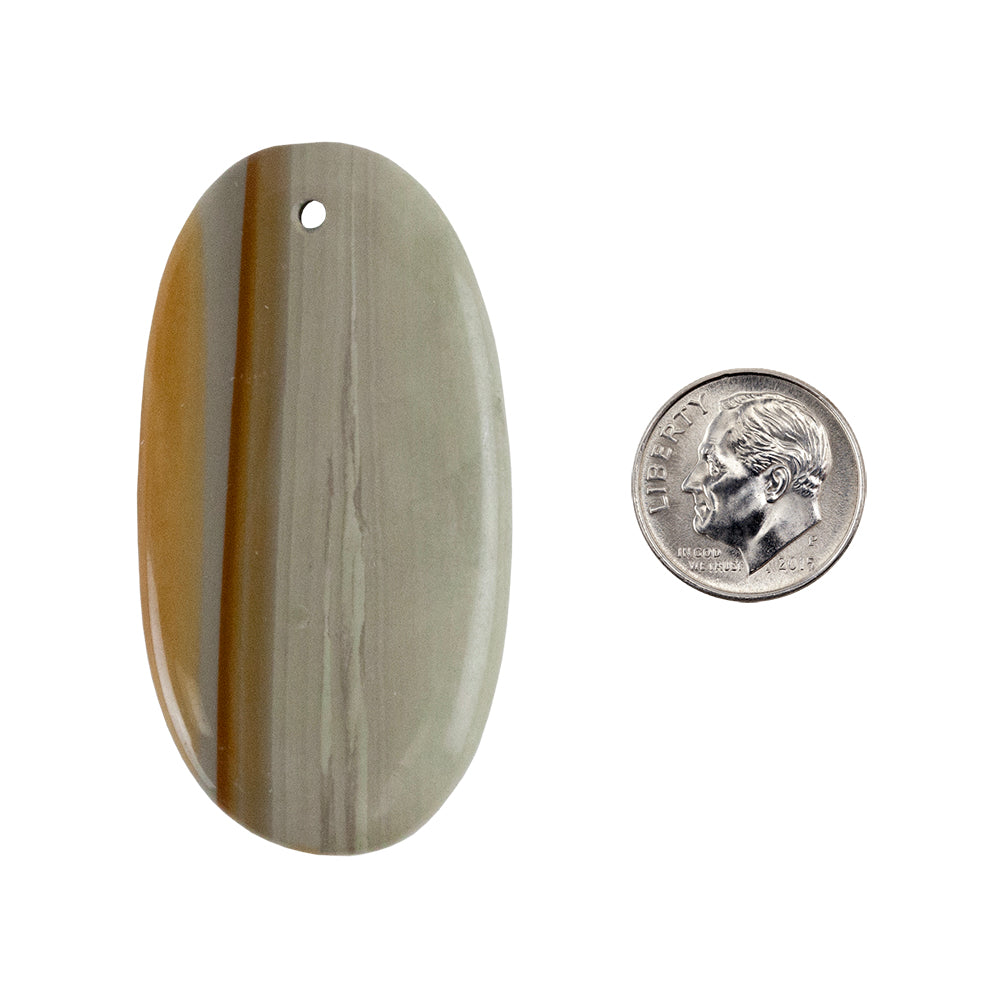 Cripple Creek Jasper Gemstone - Oval Pendant 56mm x 30mm Pkg/1