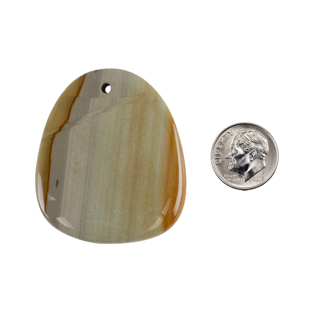 Cripple Creek Jasper Gemstone - Pear Pendant 49mm x 40mm Pkg/1