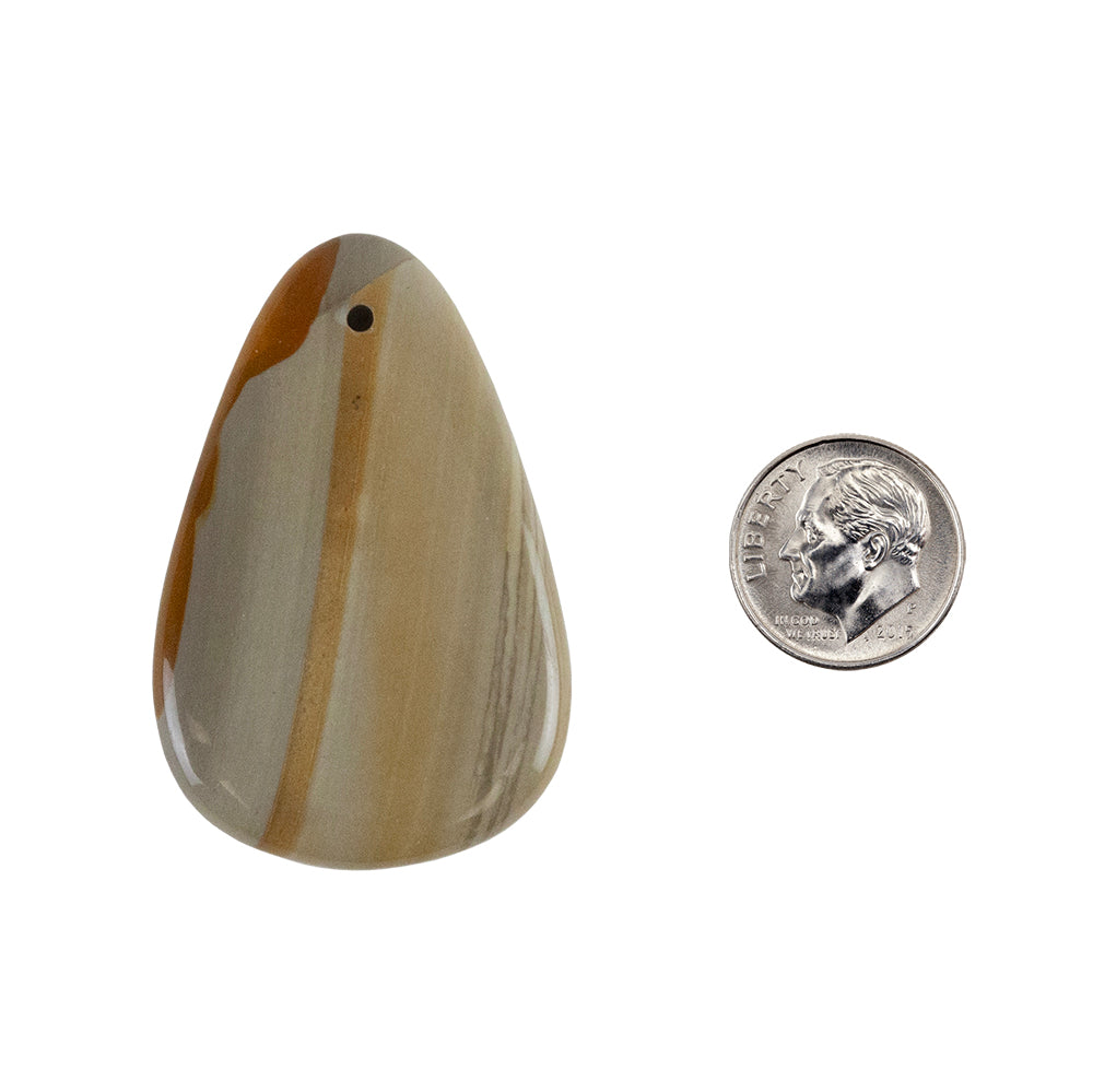 Cripple Creek Jasper Gemstone - Pear Pendant 50mm x 33mm Pkg/1