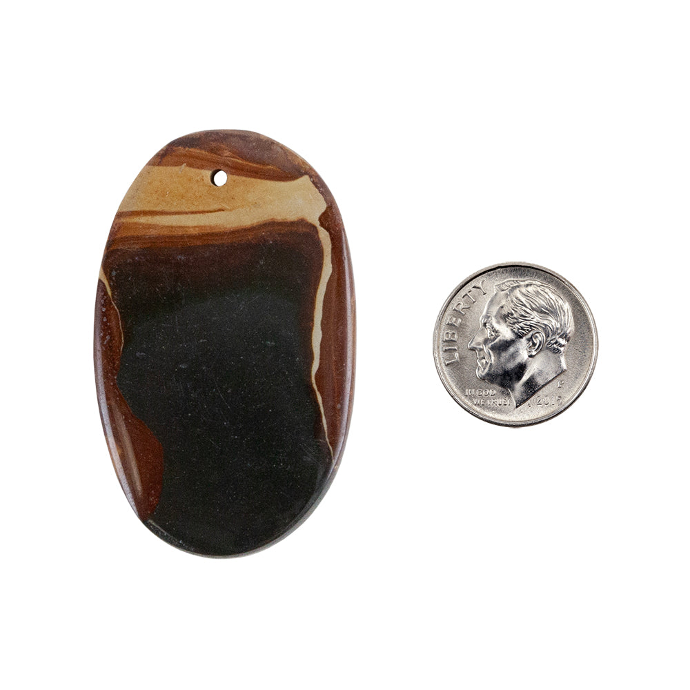 Wonderstone Jasper Gemstone - Oval Pendant 48mm x 30mm Pkg/1