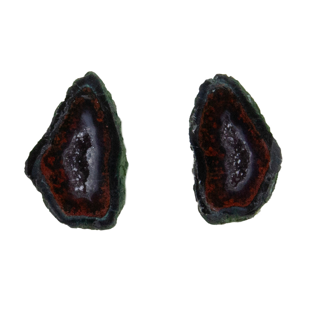 Geode Druzy Half - Freeform 18mm x 11mm - Matched Pair