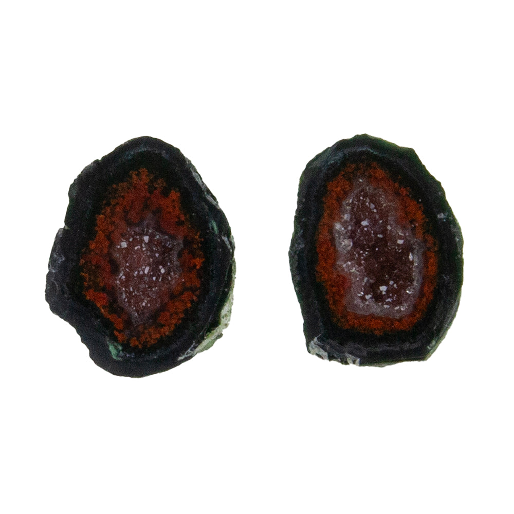 Geode Druzy Half - Freeform 15mm x 12mm - Matched Pair