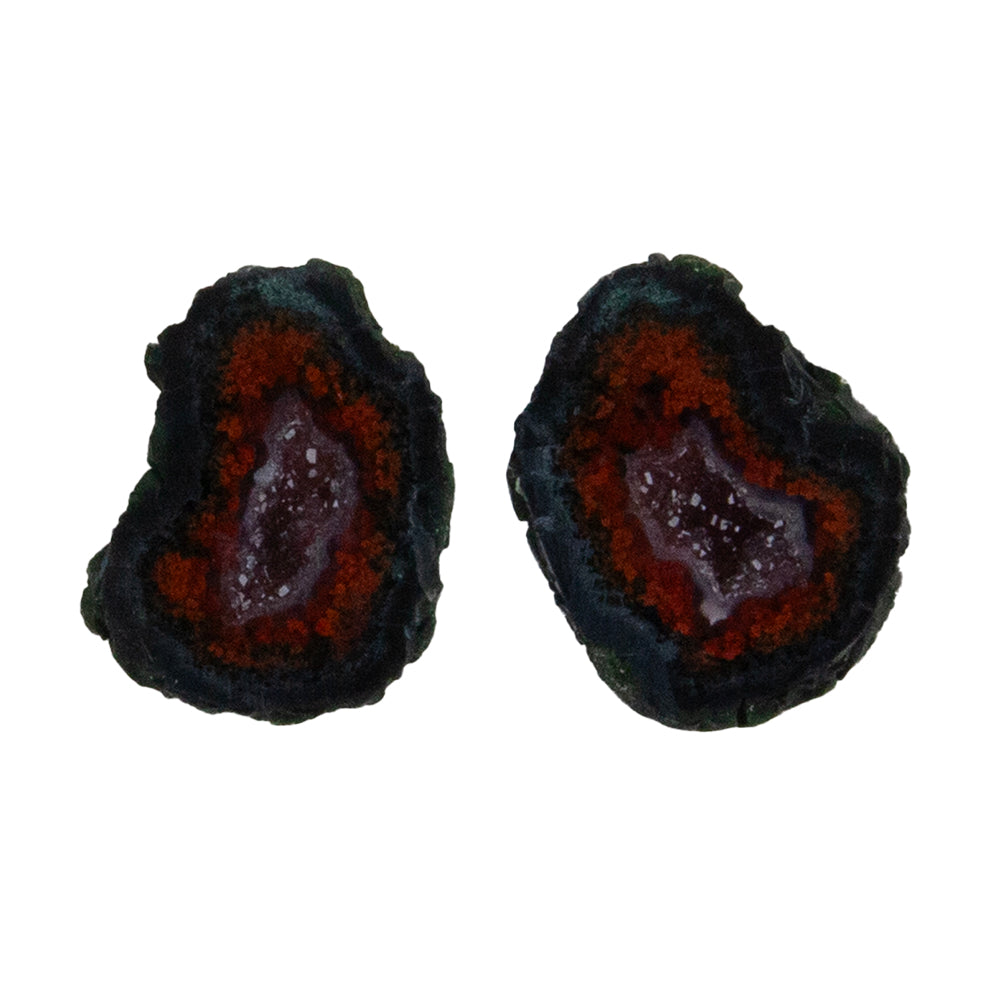 Geode Druzy Half - Freeform 15mm x 10mm - Matched Pair