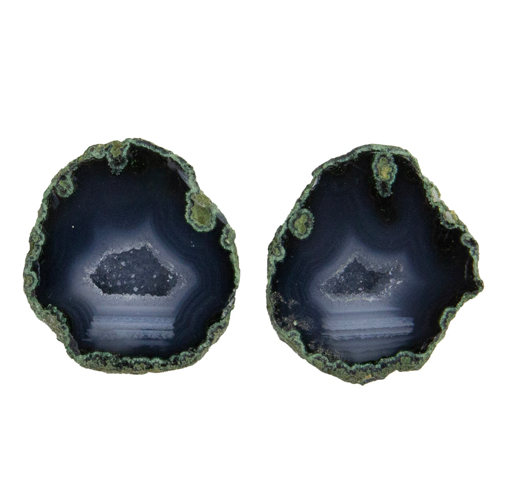 Geode Druzy Half - Freeform 23mm x 21mm - Matched Pair