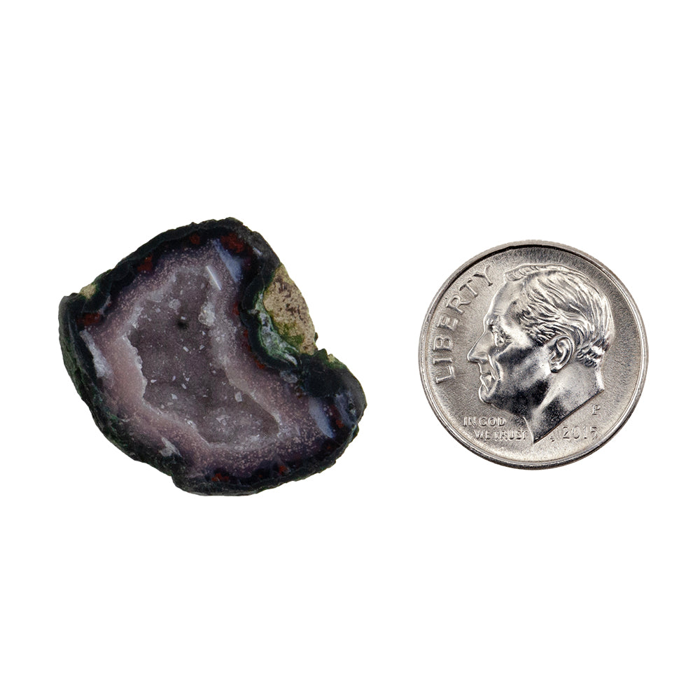 Geode Druzy Half - Freeform 23mm x 19mm- Pkg/1 with dime