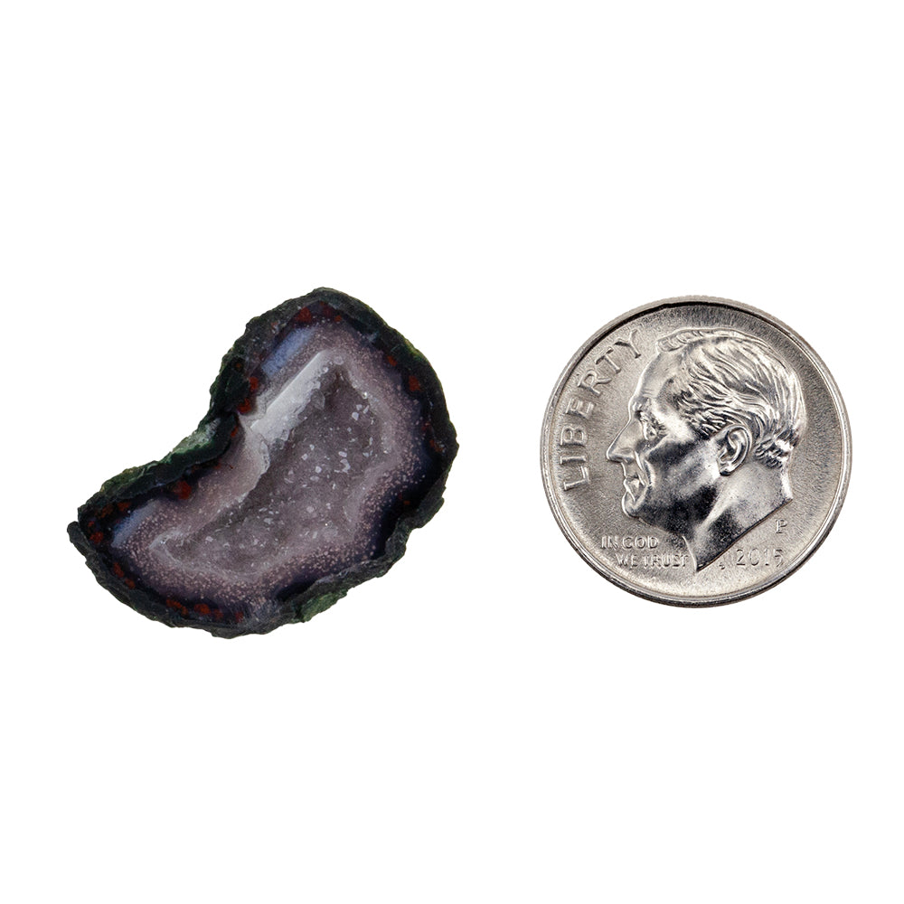 Geode Druzy Half - Freeform 23mm x 14mm - Pkg/1 with dime