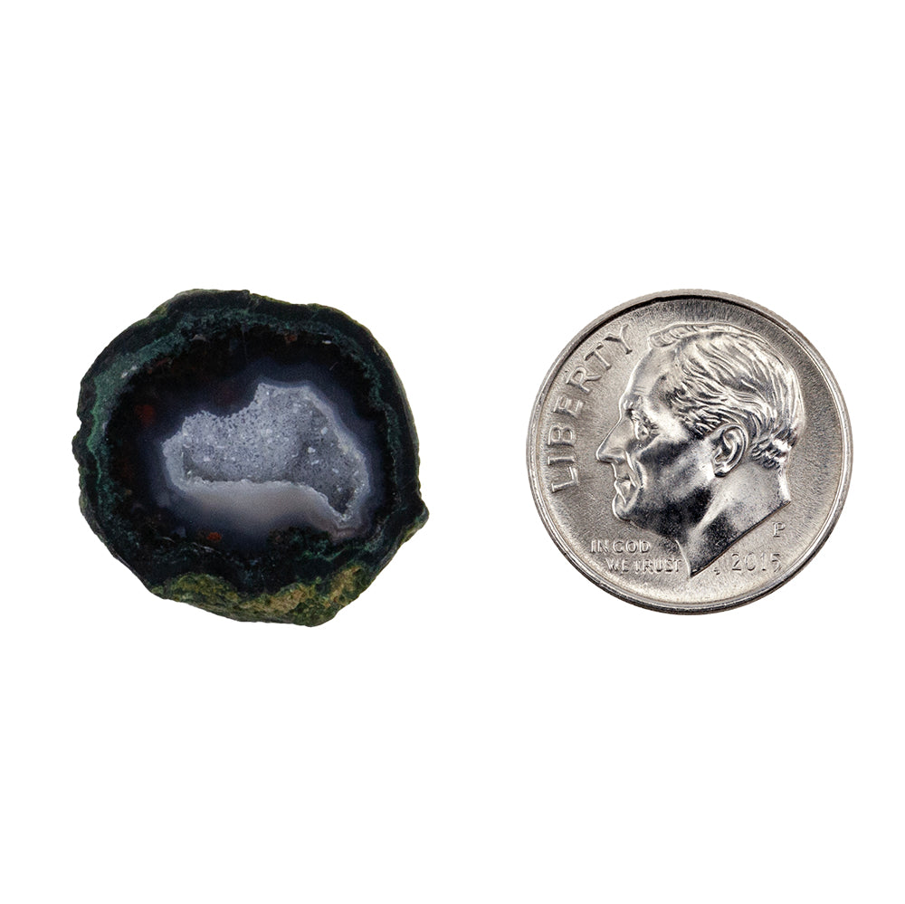 Geode Druzy Half - Freeform 19mm x 18mm - Pkg/1 with dime