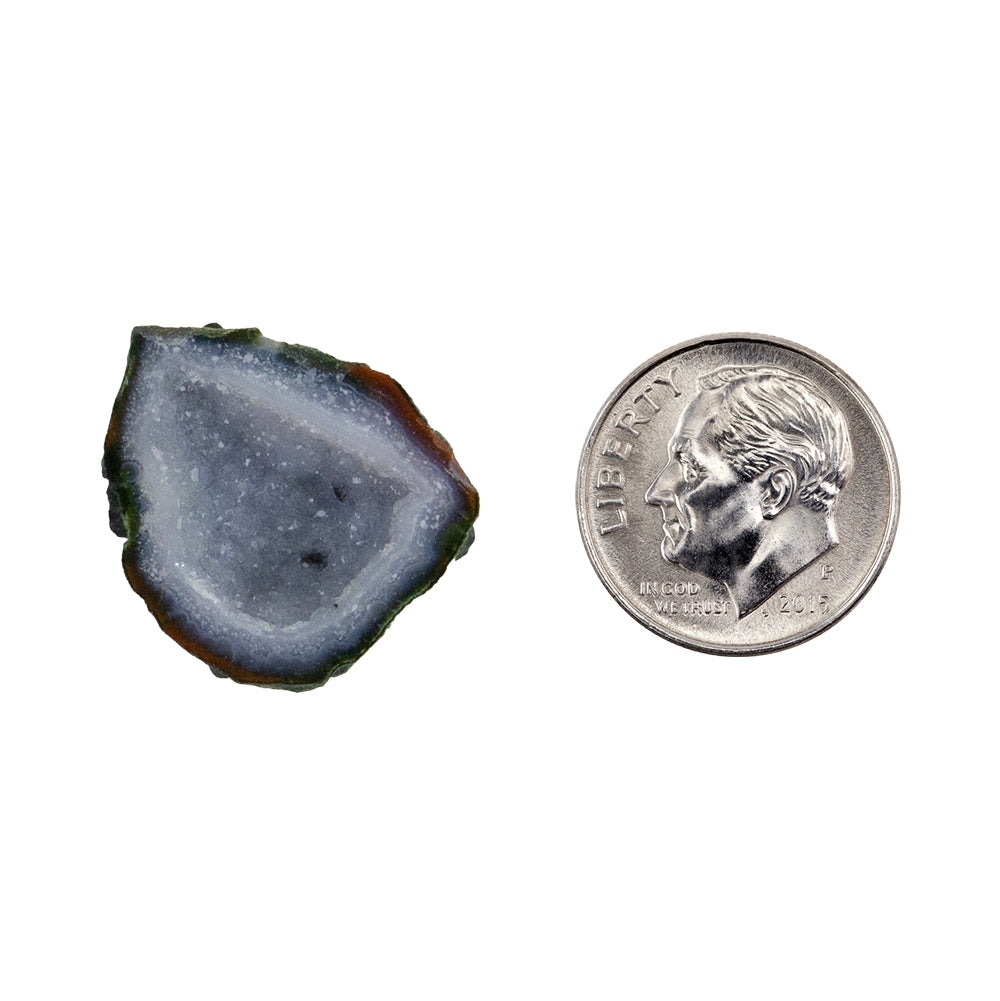 Geode Druzy Half - Freeform 21mm x 18mm - Pkg/1 with dime