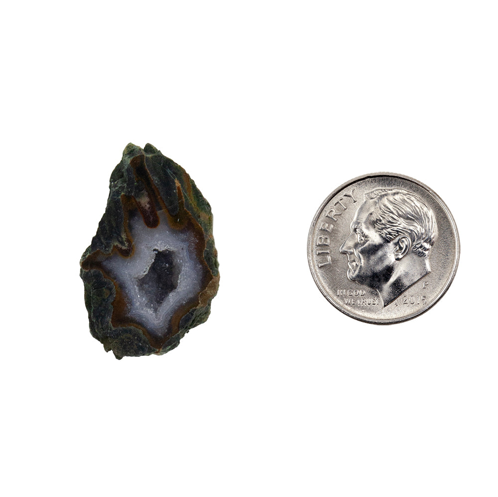 Geode Druzy Half - Freeform 24mm x 15mm - Pkg/1 with dime