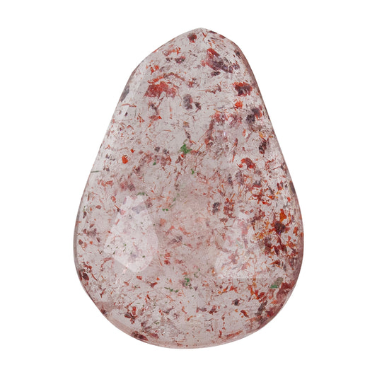 Lepidocrocite Quartz - Faceted Pear Cabochon 19mm x 14mm - Pkg/1