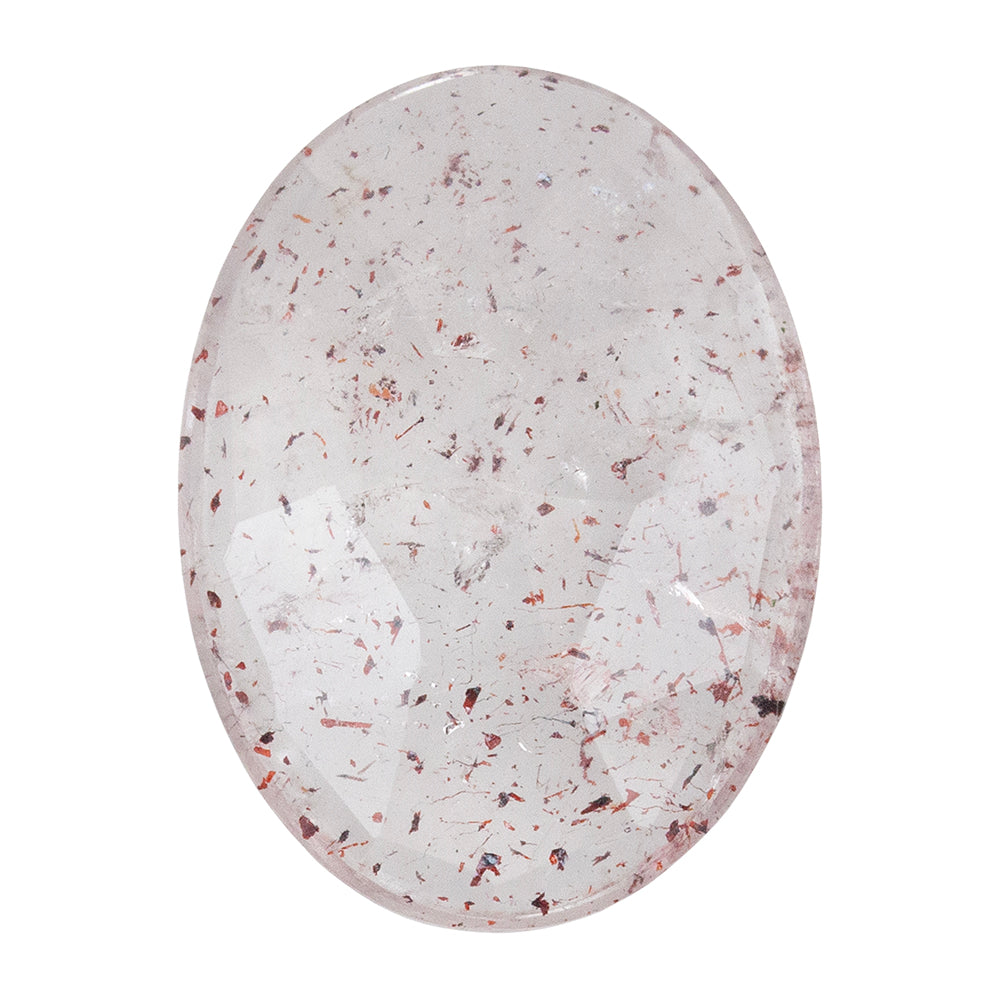 Lepidocrocite Quartz - Faceted Oval Cabochon 20mm x 15mm - Pkg/1