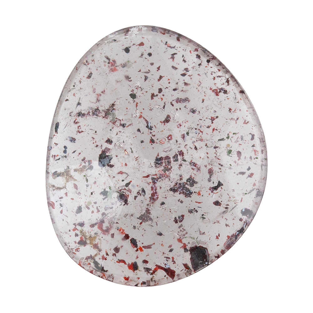 Lepidocrocite Quartz - Faceted Freeform Cabochon 20mm x 17mm - Pkg/1