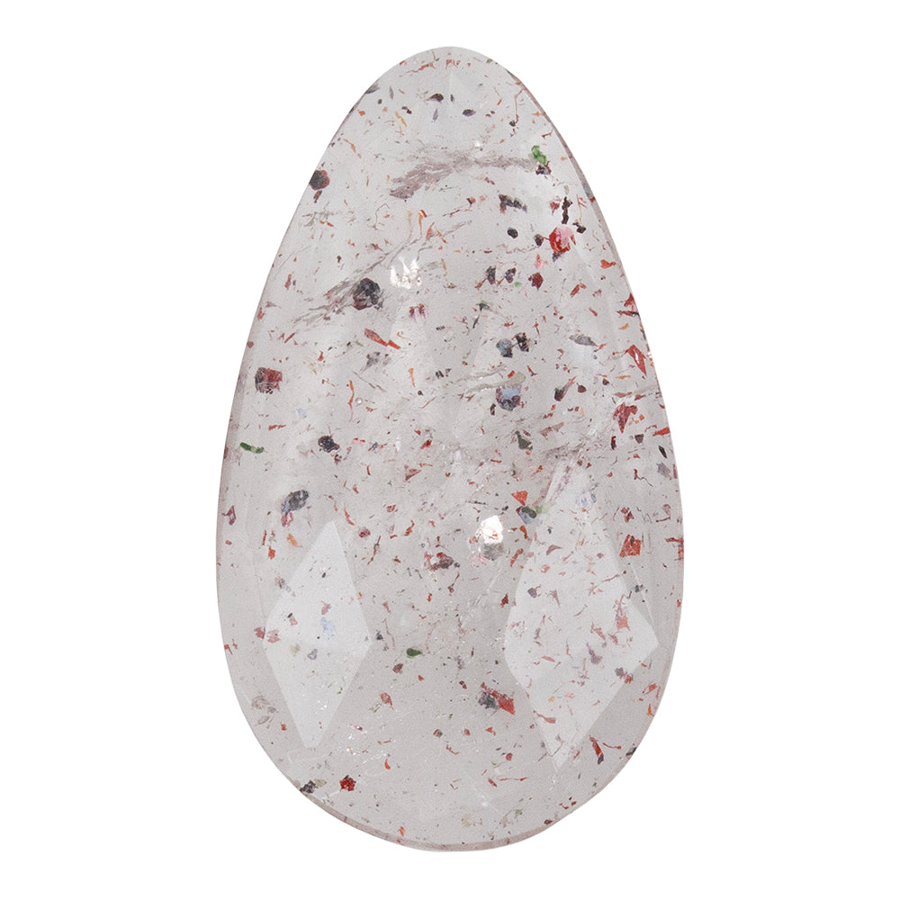 Lepidocrocite Quartz - Faceted Pear Cabochon 24mm x 14mm - Pkg/1