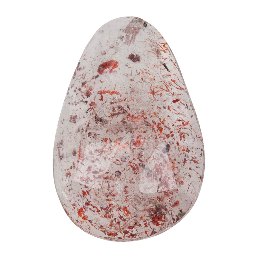 Lepidocrocite Quartz - Faceted Pear Cabochon 20mm x 14mm - Pkg/1