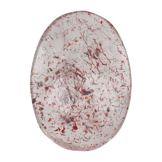 Lepidocrocite Quartz - Faceted Ovel Cabochon 18mm x 13mm - Pkg/1