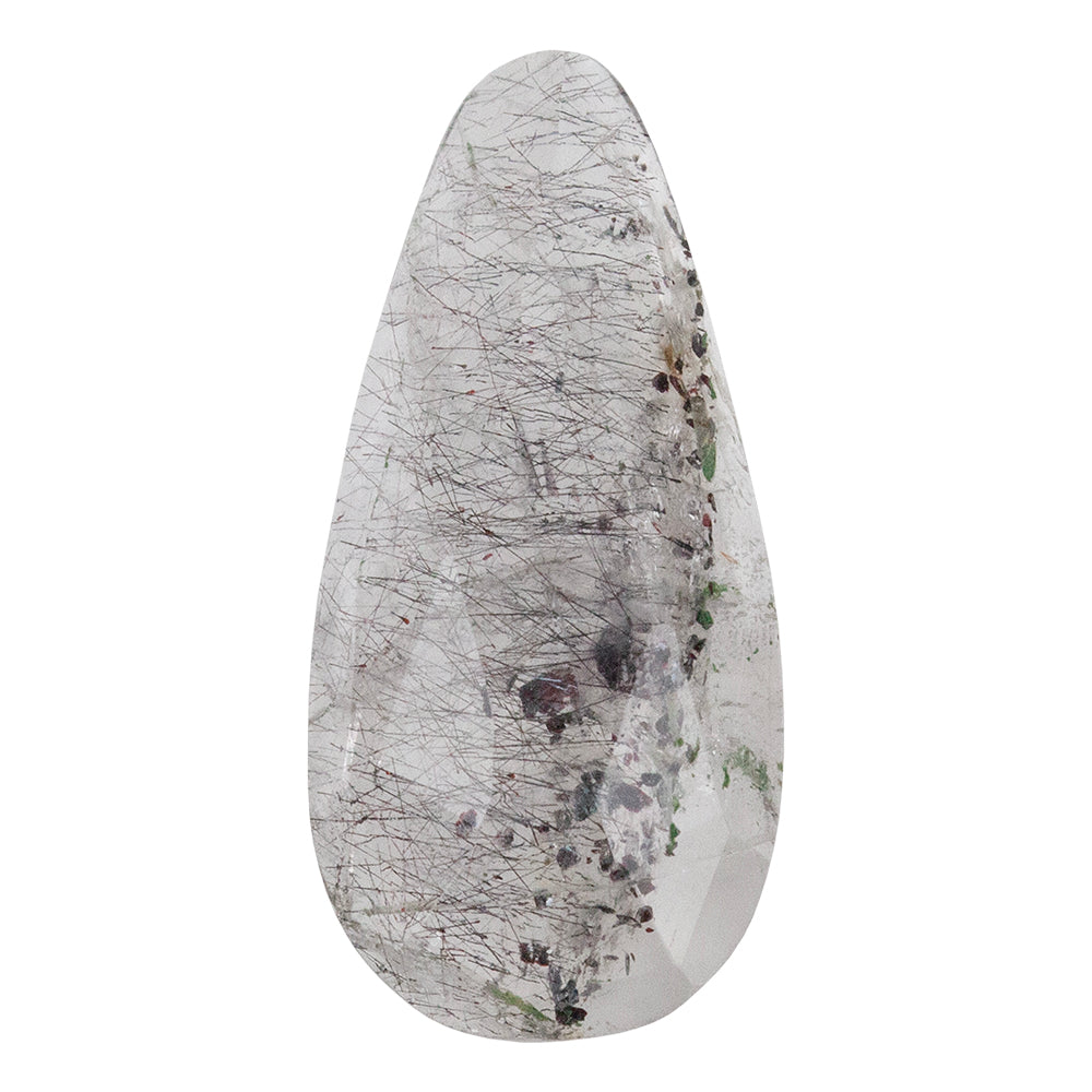 Lepidocrocite Quartz - Faceted Pear Cabochon 22mm x 10mm - Pkg/1