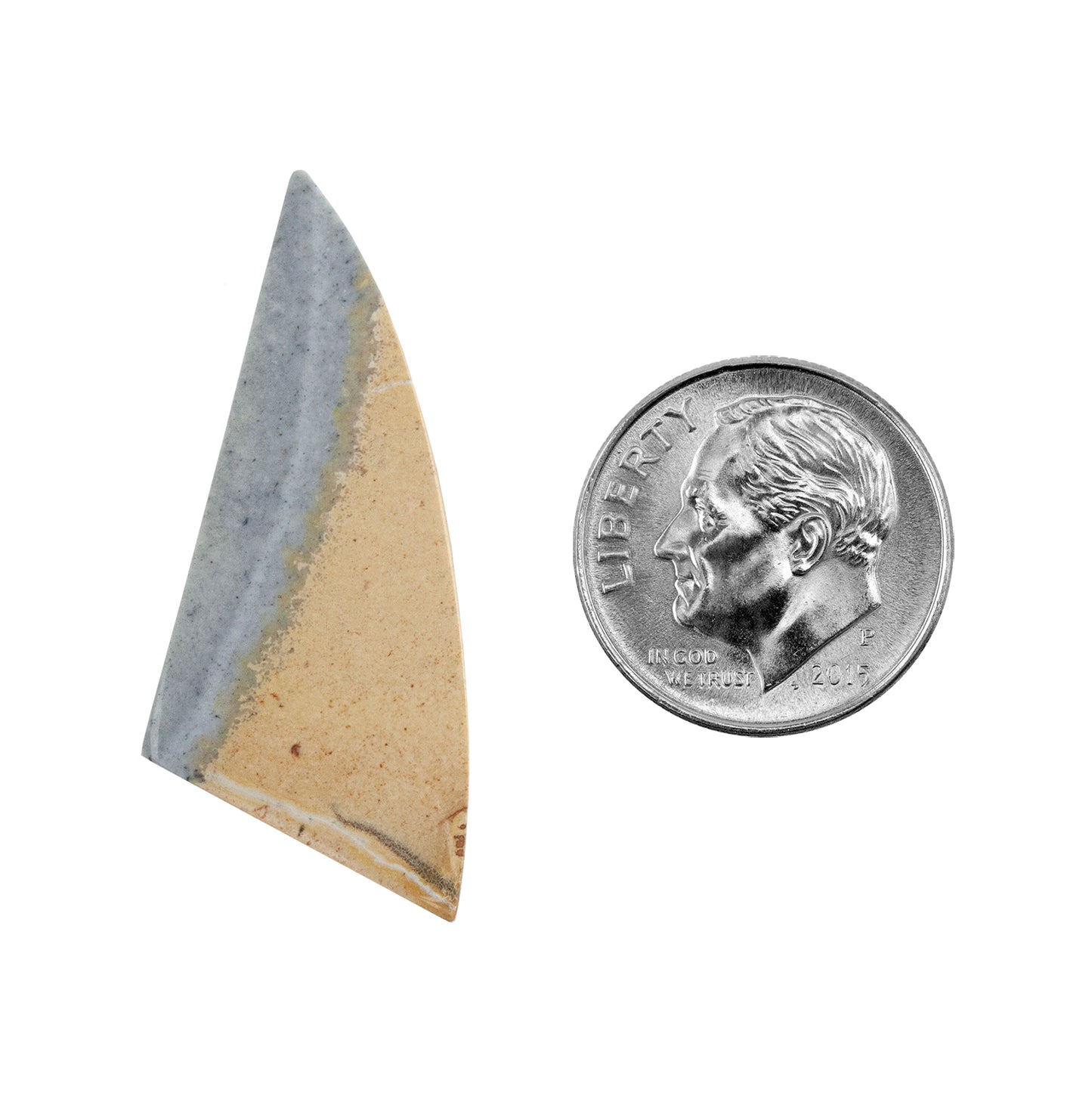 Maligano Jasper Gemstone - Freeform Pendant 36mm x 15mm Pkg/1 with dime