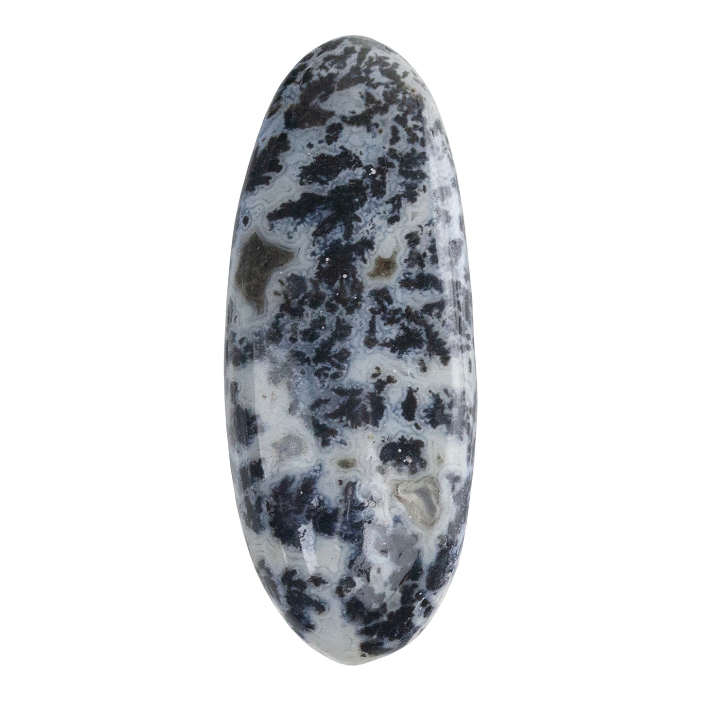 Dendritic Agate Gemstone - Freeform Cabochon 37mm x 15mm - Pkg/1