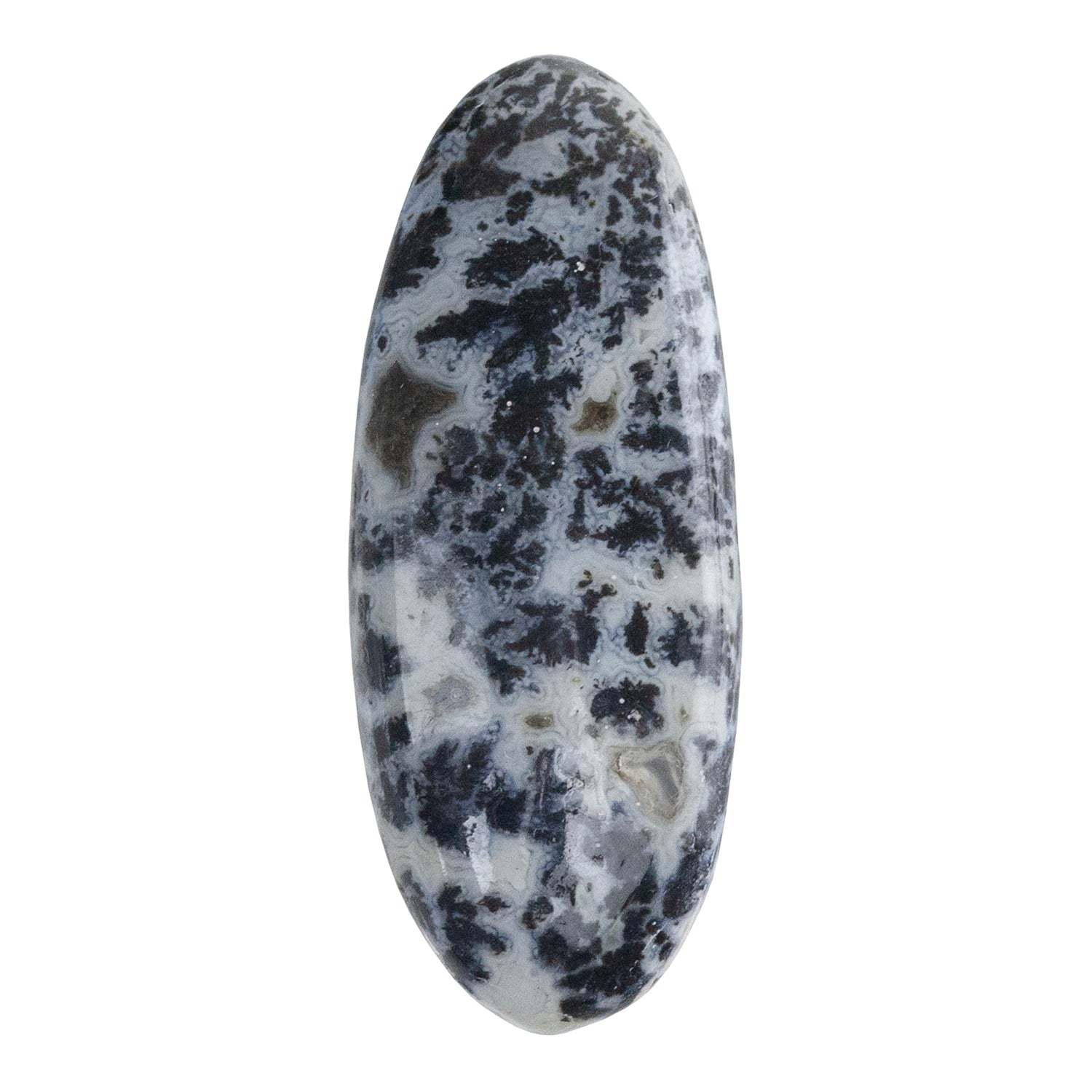Dendritic Agate Gemstone - Freeform Cabochon 37mm x 15mm - Pkg/1