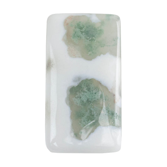 Moss Agate Gemstone - Rectangle Cabochon 29mm x 15mm - Pkg/1