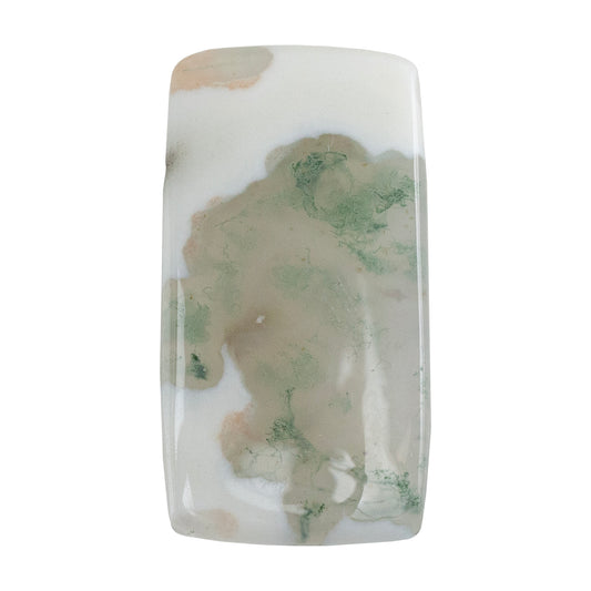 Moss Agate Gemstone - Freeform Cabochon 32mm x 17mm - Pkg/1