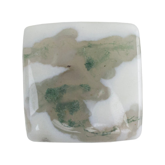 Moss Agate Gemstone - Cushion Cabochon 22mm x 22mm - Pkg/1