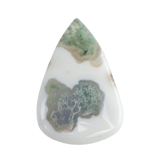 Moss Agate Gemstone - Freeform Cabochon 33mm x 22mm - Pkg/1