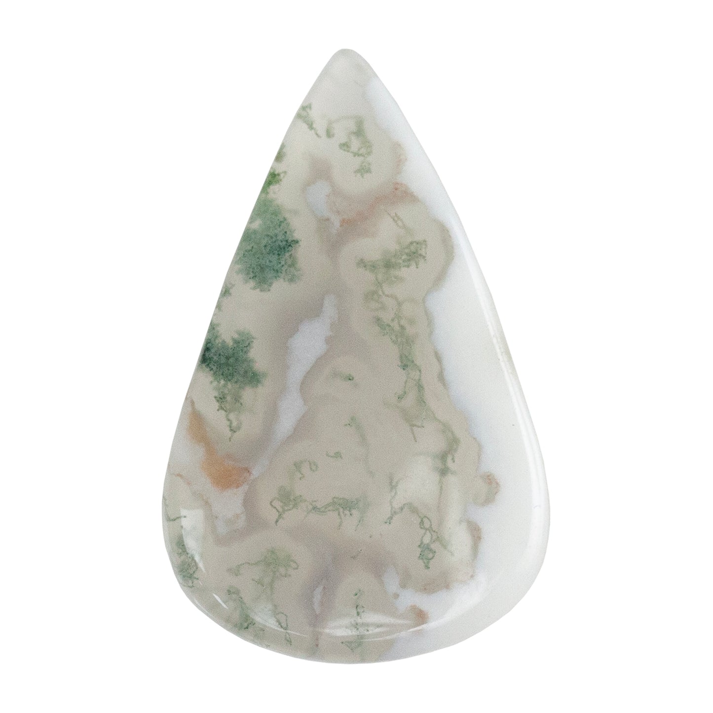 Moss Agate Gemstone - Freeform Cabochon 30mm x 19mm - Pkg/1