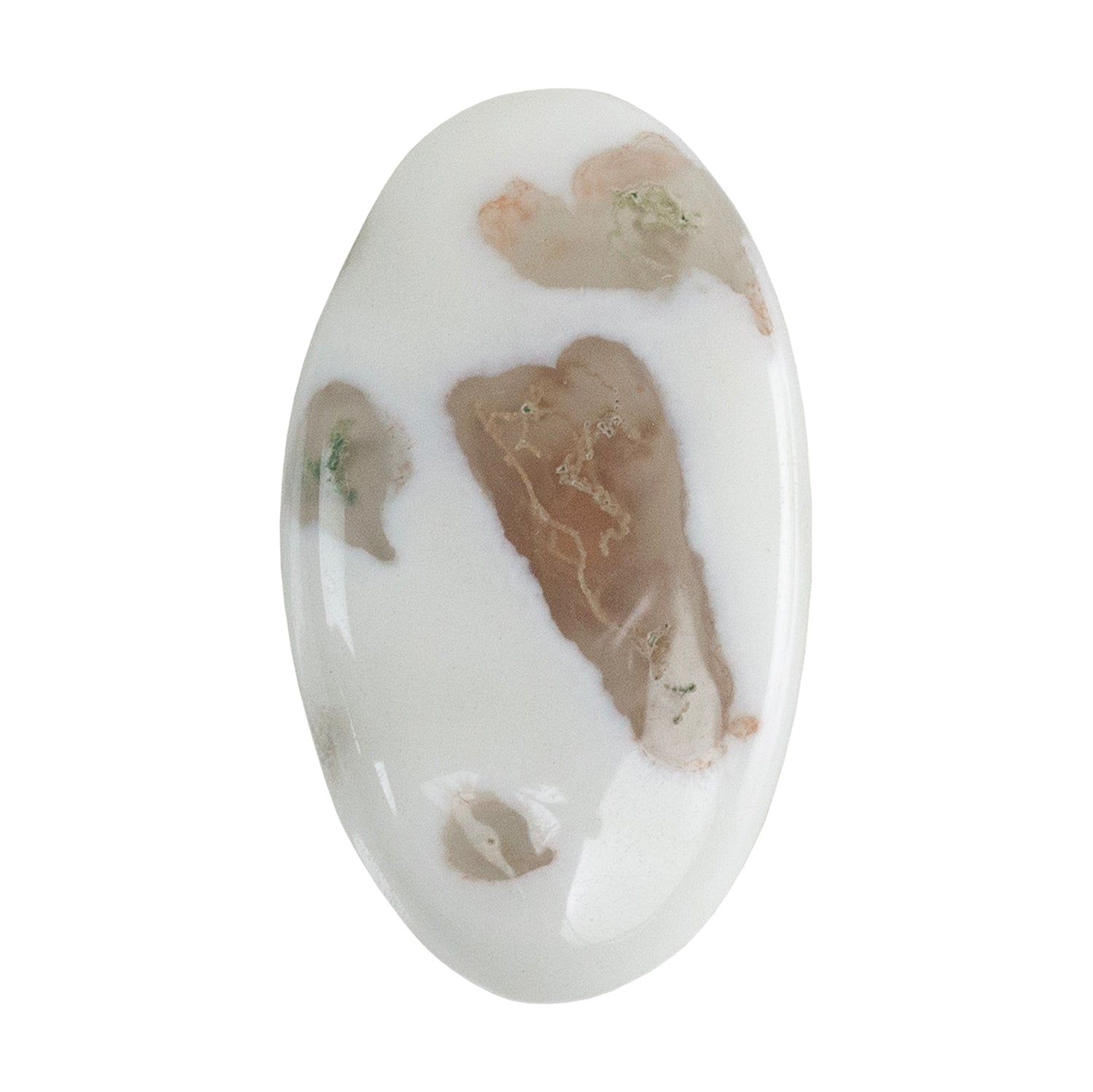 Moss Agate Gemstone - Freeform Cabochon 27mm x 15mm - Pkg/1