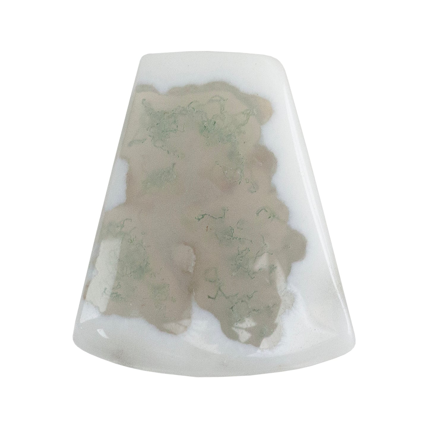 Moss Agate Gemstone - Oval Cabochon 25mm x 21mm - Pkg/1