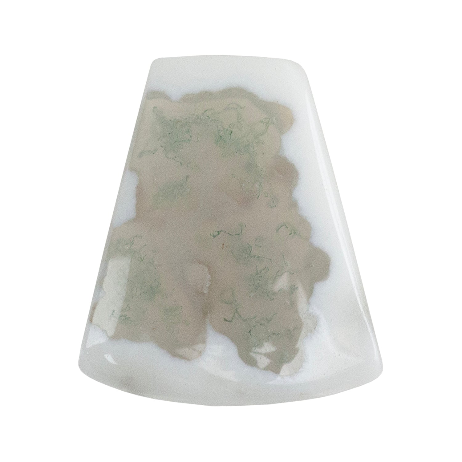 Moss Agate Gemstone - Oval Cabochon 25mm x 21mm - Pkg/1