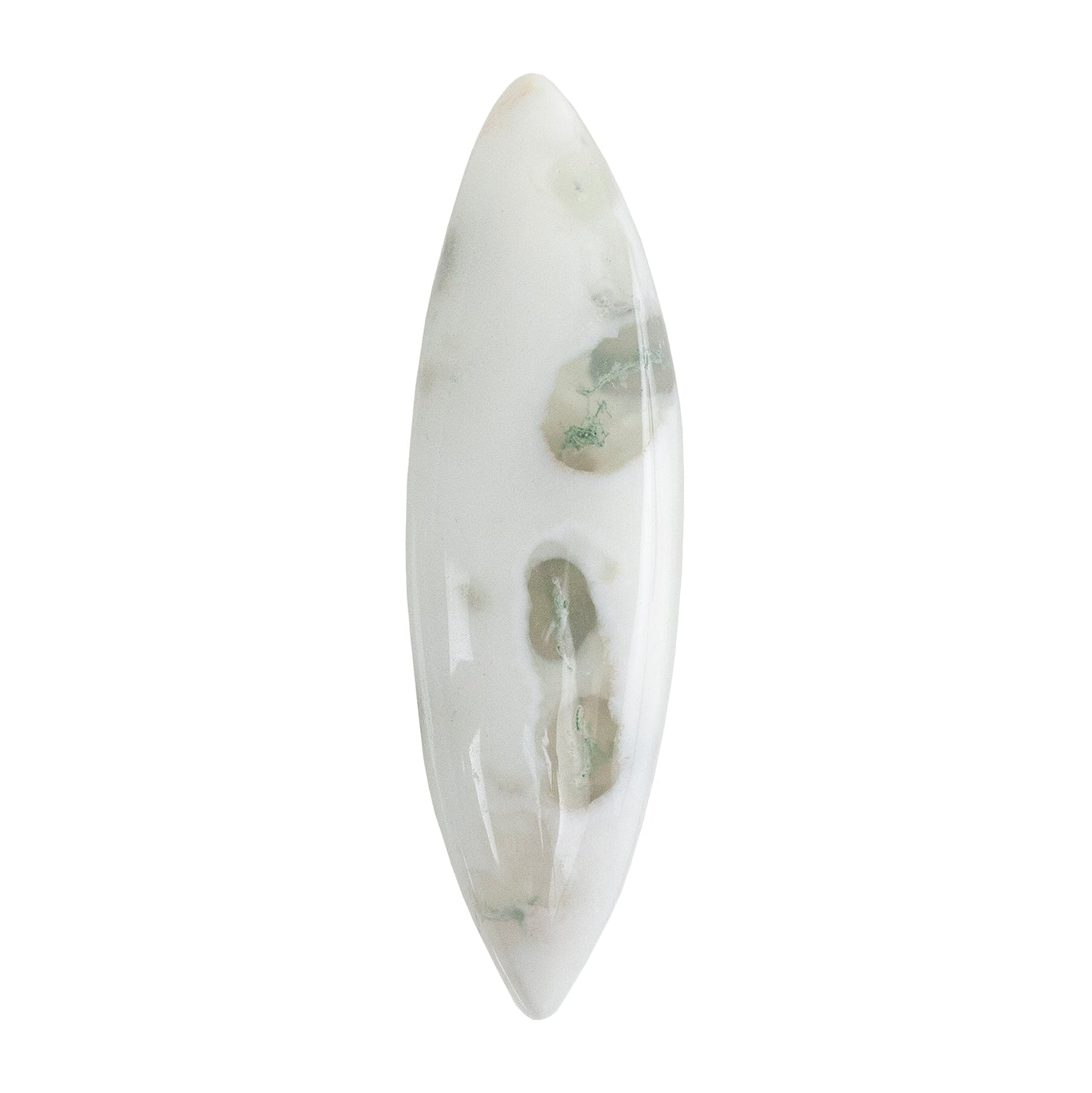 Moss Agate Gemstone - Freeform Cabochon 40mm x 11mm - Pkg/1