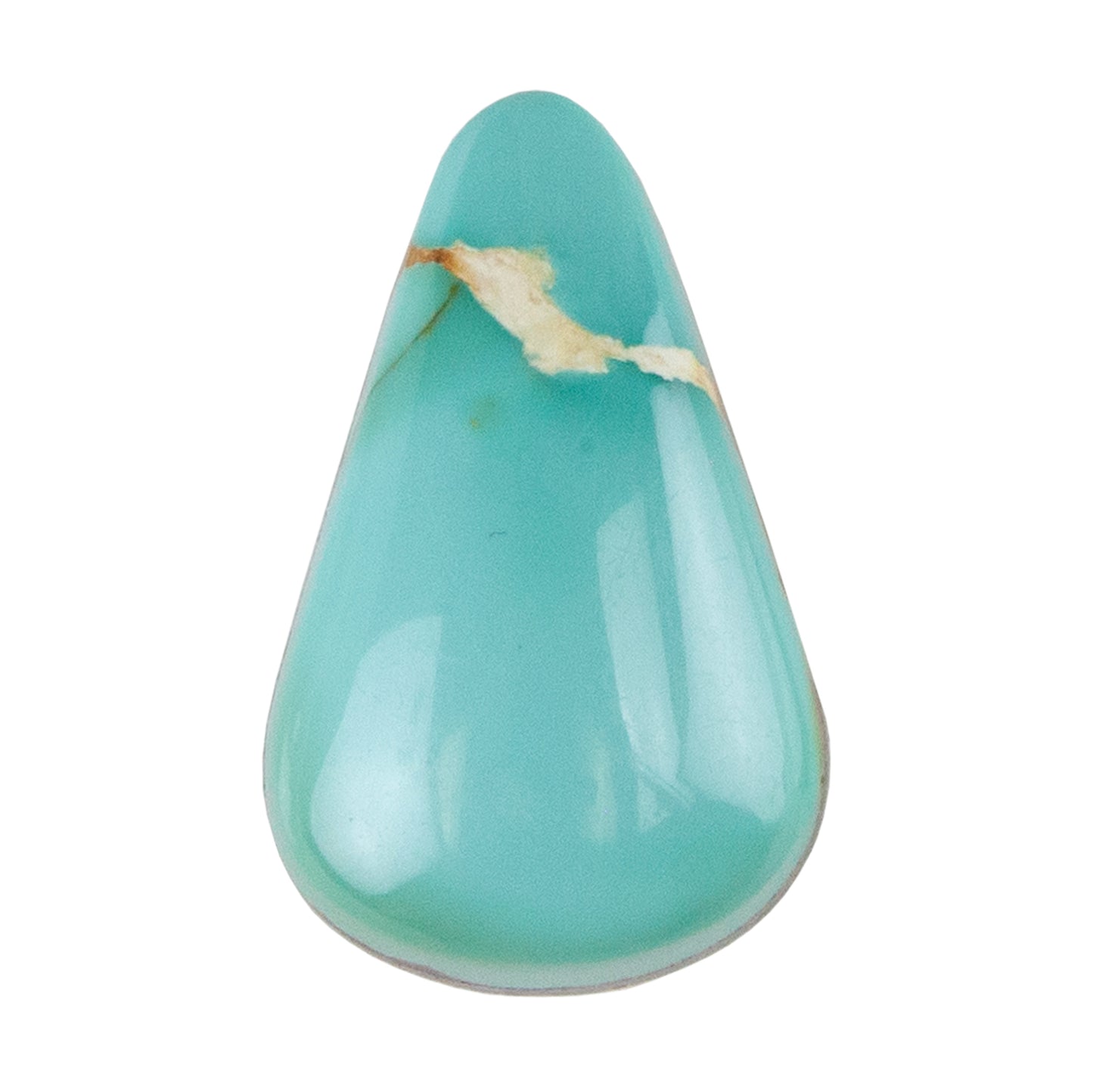 Royston Turquoise Gemstone - Freeform Cabochon 25mm x 16mm - Pkg/1