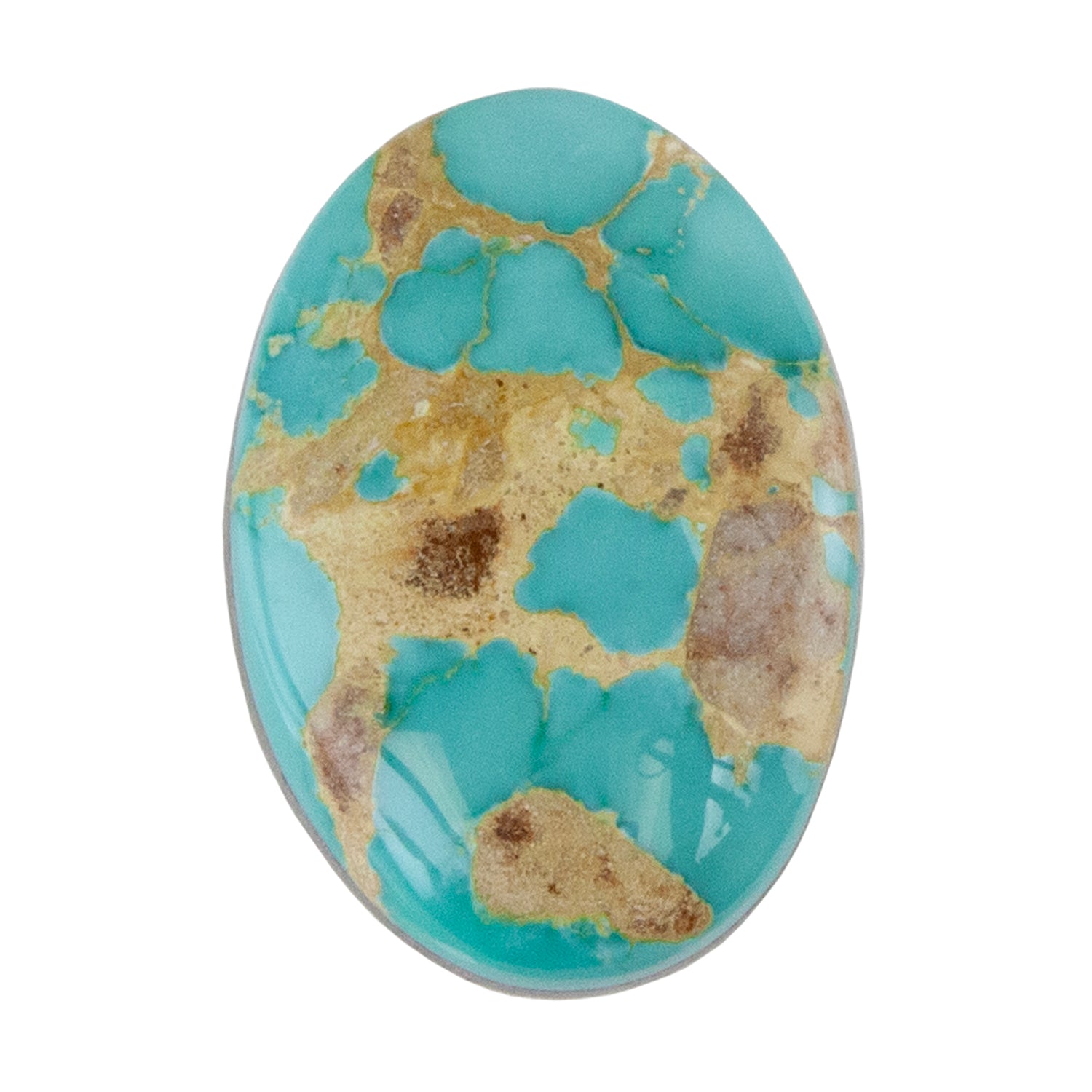 Royston Turquoise Gemstone - Oval Cabochon 26mm x 18mm - Pkg/1