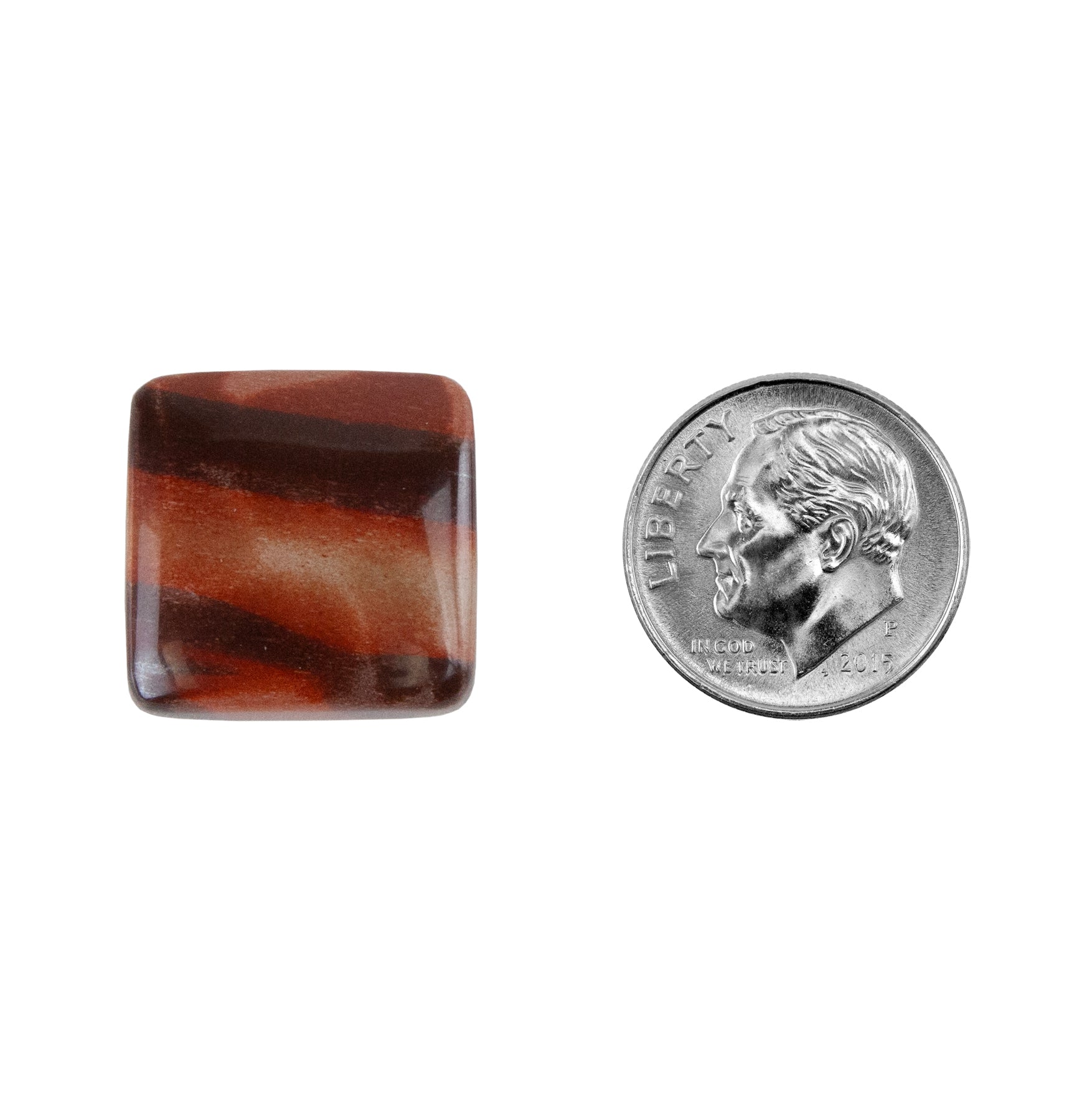 Zebra Stone - Cushion Cabochon 17mm - Pkg/1 with dime