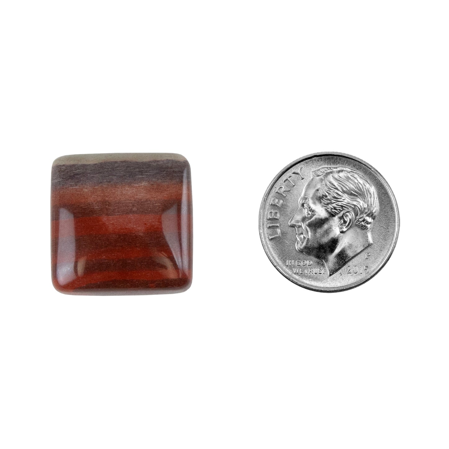 Zebra Stone - Cushion Cabochon 17mm - Pkg/1 with dime