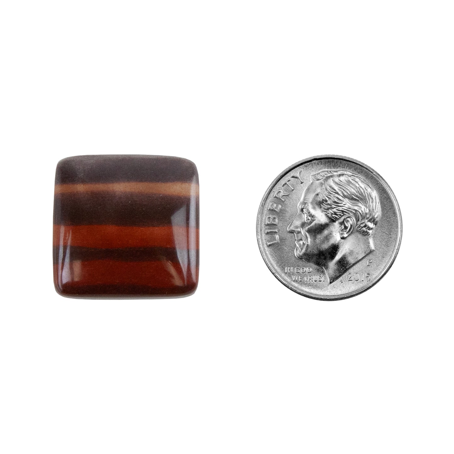 Zebra Stone - Cushion Cabochon 17mm - Pkg/1 with dime