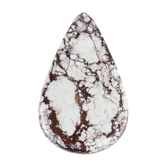 White Buffalo Gemstone - Pear Cabochon 40mm x 25mm Pkg/1