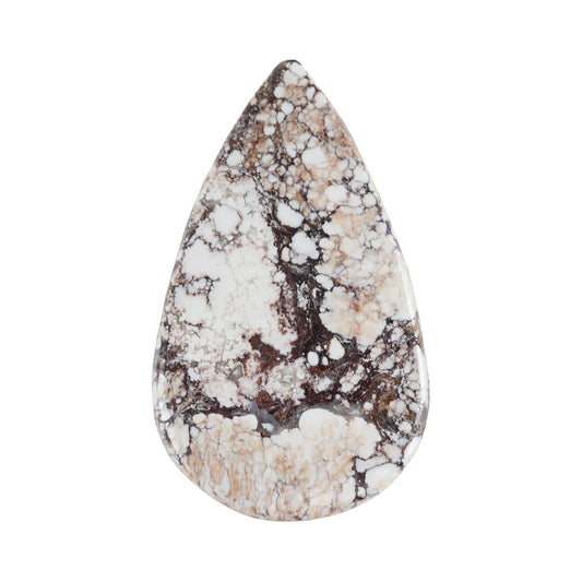White Buffalo Gemstone - Pear Cabochon 49mm x 28mm Pkg/1