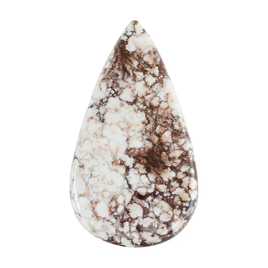 White Buffalo Gemstone - Pear Cabochon 47mm x 27mm Pkg/1