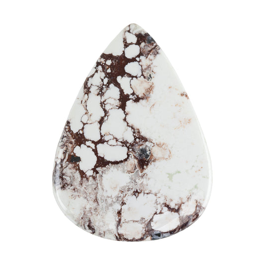 White Buffalo Gemstone - Pear Cabochon 37mm x 27mm Pkg/1