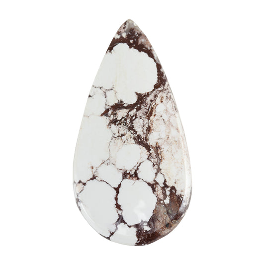 White Buffalo Gemstone - Pear Cabochon 39mm x 20mm Pkg/1