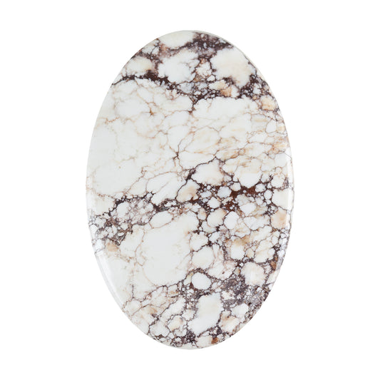 White Buffalo Gemstone - Oval Cabochon 42mm x 28mm Pkg/1